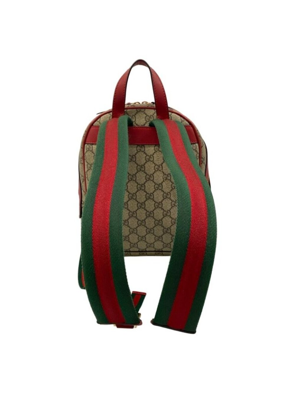 Gucci Backpack Courier Beige Red Multi Snake Heart Limited Edition Leather - Picture 3 of 15